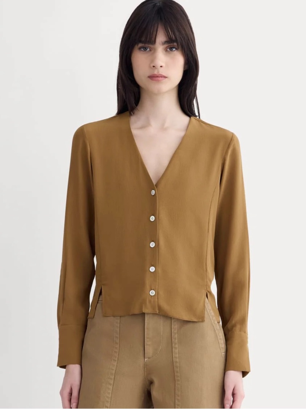 Everlane Washable Silk Button Up